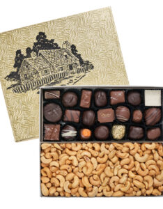 2 Section Gift Box (Chocolates and Nuts)